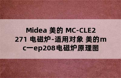 Midea 美的 MC-CLE2271 电磁炉-适用对象 美的mc一ep208电磁炉原理图